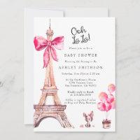 Uitnodiging voor Baby shower van Parijs