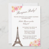 Uitnodiging voor Baby shower van Parijs (Voorkant)