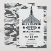 Uitnodiging voor Baby shower van piloot van het vl (Voorkant / Achterkant)