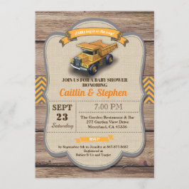 Uitnodiging voor baby shower van pompwagens. retr