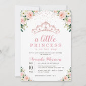 uitnodiging voor baby shower van prinses floral (Voorkant)