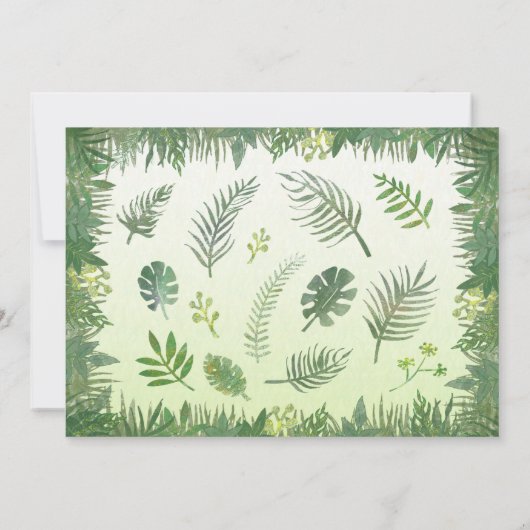 Uitnodiging voor baby shower van Safari-dieren (Achterkant)