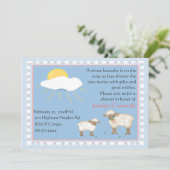 Uitnodiging voor baby shower van schapen (Staand voorkant)