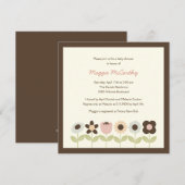 Uitnodiging voor Baby shower van Spring Garden (Voorkant / Achterkant)
