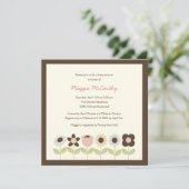 Uitnodiging voor Baby shower van Spring Garden (Staand voorkant)