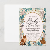 Uitnodiging voor baby shower van stookoxploitanten (Voorkant / Achterkant)