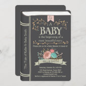  uitnodiging voor Baby shower van Storybook Unisex (Voorkant / Achterkant)