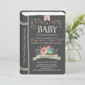  uitnodiging voor Baby shower van Storybook Unisex (Staand voorkant)