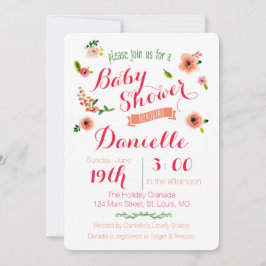 Uitnodiging voor Baby shower van tuinen