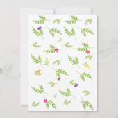 Uitnodiging voor Baby shower van tuinen (Achterkant)