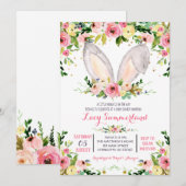 Uitnodiging voor baby shower van varkens, uitnodig (Voorkant / Achterkant)