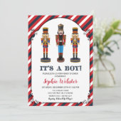 Uitnodiging voor Baby shower van voedingskraker (Staand voorkant)