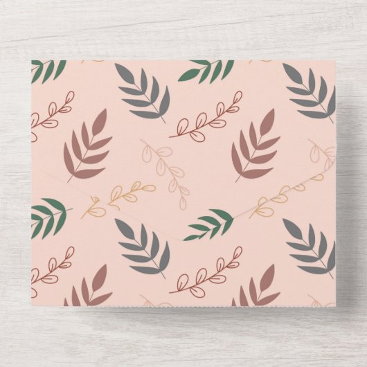 Uitnodiging voor baby shower van Woodland, Boho Al (Achterkant)