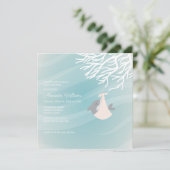 Uitnodiging voor Baby shower van zoete haaien (Staand voorkant)