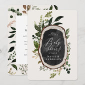 Uitnodiging voor baby shower voor bijtende krijt + (Voorkant / Achterkant)