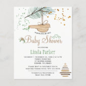 Uitnodiging voor baby shower voor  bosbouw flyer (Voorkant)