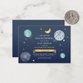 Uitnodiging voor Baby shower voor Waterverf in de (Voorkant / Achterkant in situ)