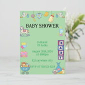 UITNODIGING VOOR baby showers, UITNODIGINGEN (Staand voorkant)