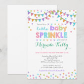 Uitnodiging voor baby springen/Baby Sprinkle uitno (Voorkant / Achterkant)