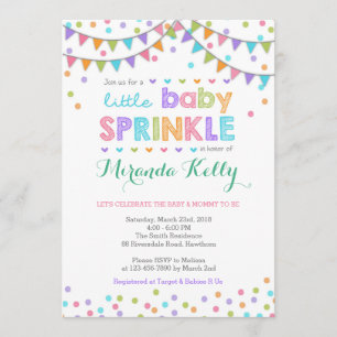 Uitnodiging voor baby springen/Baby Sprinkle uitno