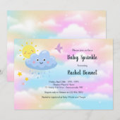 Uitnodiging voor baby sprinkle (Voorkant / Achterkant)