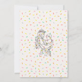 Uitnodiging voor Baby Sprinkle | Aanpasbare Donutk (Achterkant)