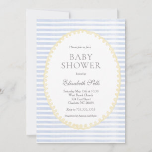Uitnodiging voor babyborrel voor jongen