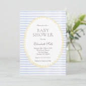 Uitnodiging voor babyborrel voor jongen (Staand voorkant)