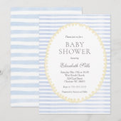 Uitnodiging voor babyborrel voor jongen (Voorkant / Achterkant)