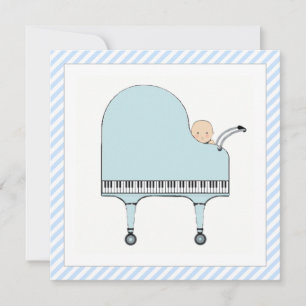 Uitnodiging voor babyborrel voor jongen
