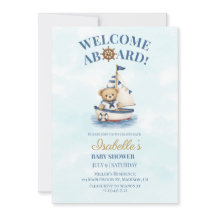Uitnodiging voor babyborrel voor kleine zeiler