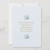 Uitnodiging voor babyfeest Hydrangea (Achterkant)