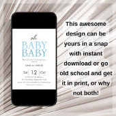 Uitnodiging voor babyfeest voor tweeling jongetjes