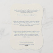 Uitnodiging voor babyfeestje Antieke bloemmotief T (Achterkant)