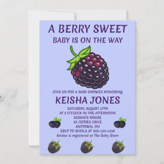 Uitnodiging voor babyfeestje 'Berry Sweet'