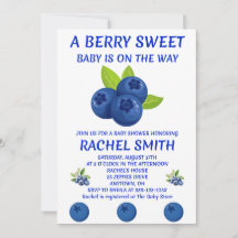 Uitnodiging voor babyfeestje 'Berry Sweet'