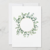 Uitnodiging voor babyfeestje, Eucalyptus Groene Th (Achterkant)