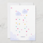 Uitnodiging voor babyfeestje Handgetekend (Achterkant)