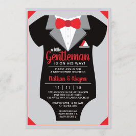 Uitnodiging voor babyfeestje 'Kleine heer', Tuxedo