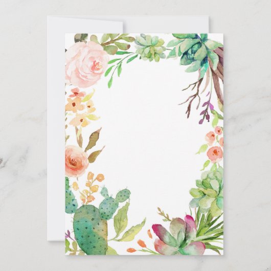 Uitnodiging voor babyfeestje met sappige geometris (Achterkant)