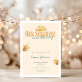 Uitnodiging voor babyfeestje Our Sunshine