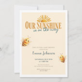 Uitnodiging voor babyfeestje Our Sunshine (Voorkant)