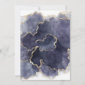 Uitnodiging voor babyfeestje 'Over de maan goud' (Achterkant)