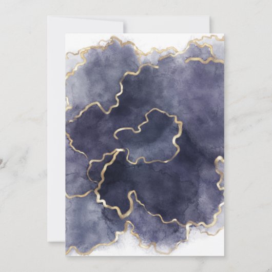 Uitnodiging voor babyfeestje 'Over de maan goud' (Achterkant)