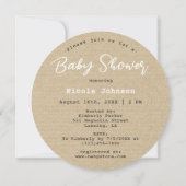 Uitnodiging voor babyfeestje 'Pizza Neutral Slice  (Achterkant)