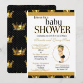 Uitnodiging voor babyfeestje voor Koninklijke Prin (Voorkant / Achterkant)