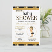 Uitnodiging voor babyfeestje voor Koninklijke Prin (Staand voorkant)