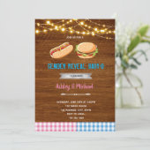 Uitnodiging voor babyq geslacht onthulling (Staand voorkant)