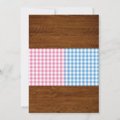 Uitnodiging voor babyq geslacht onthulling (Achterkant)