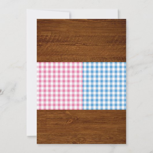 Uitnodiging voor babyq geslacht onthulling (Achterkant)